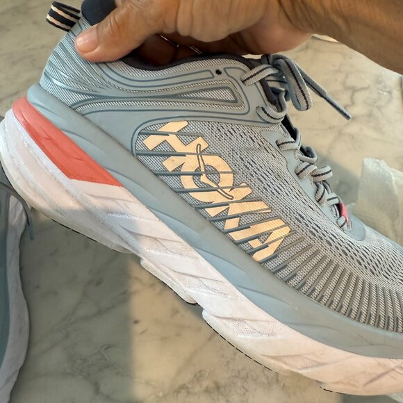 Hoka One One, Bondi 7 Running Shoes Blue Size 9W Excellent condition! - Picture 8 of 10